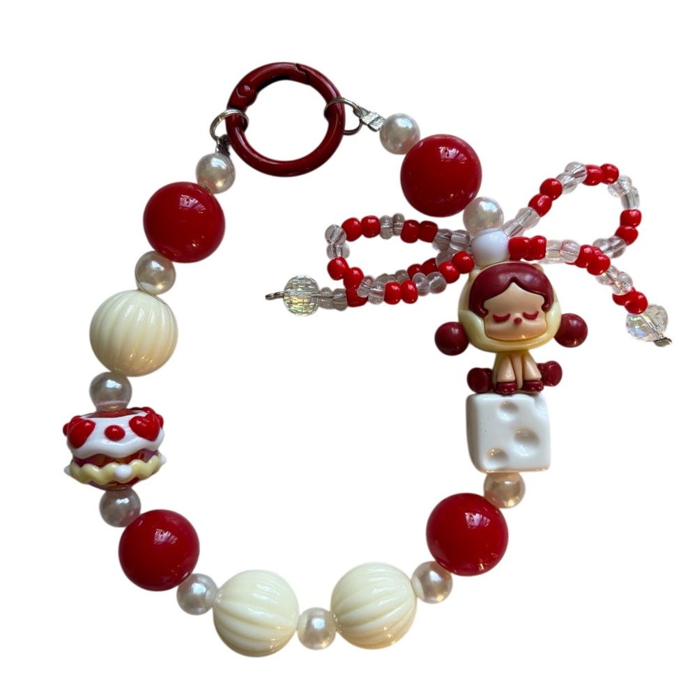 Phone and bag charm (red)